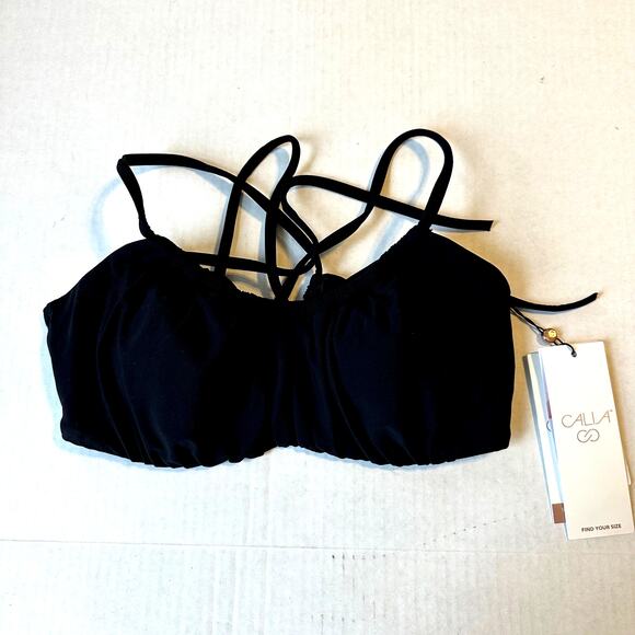 NEW Calia Underwire Black Bikini Bathing Suit Top Sz Small - Picture 3 of 6